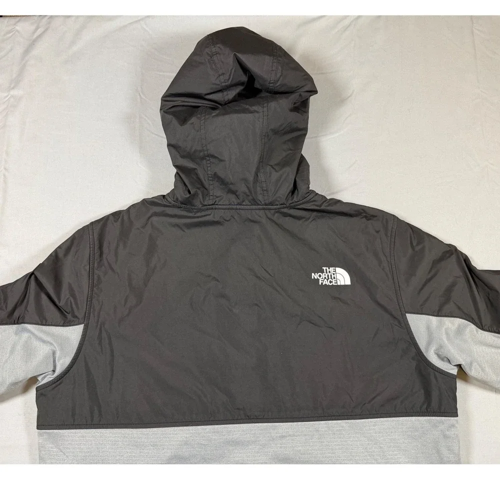The North Face Mens Mountain Athletics Full Zip Hoodie Black Grey Medium